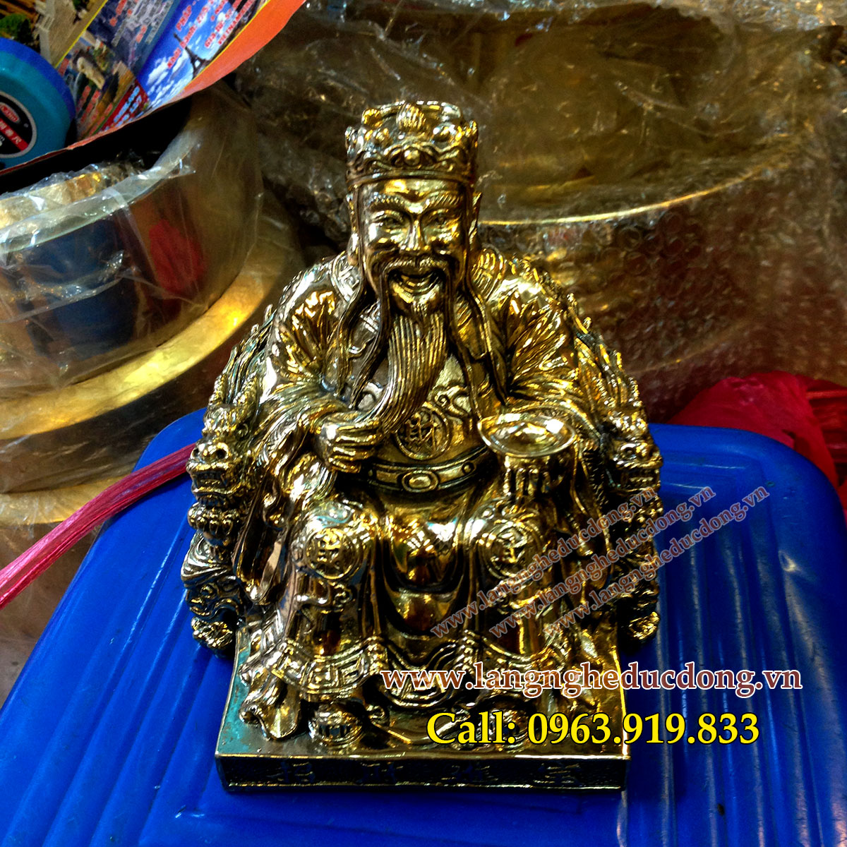 langngheducdong.vn - tượng đồng văn thù phổ hiền mẫu cao 40cm, tượng đồng