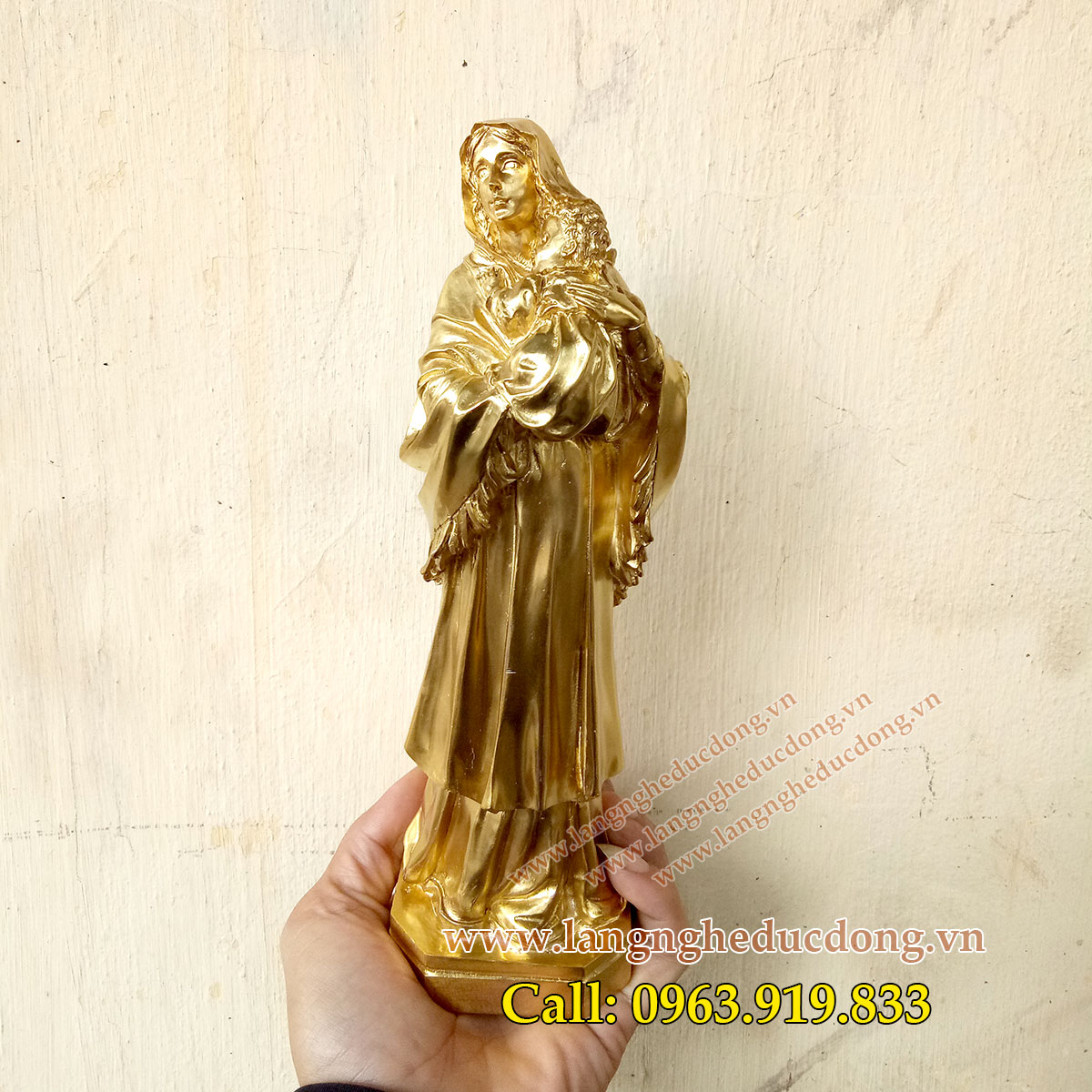 langngheducdong.vn - tượng đức mẹ maria, tượng đức mẹ bồng con, tượng thiên chúa, tượng trang trí bằng đồng