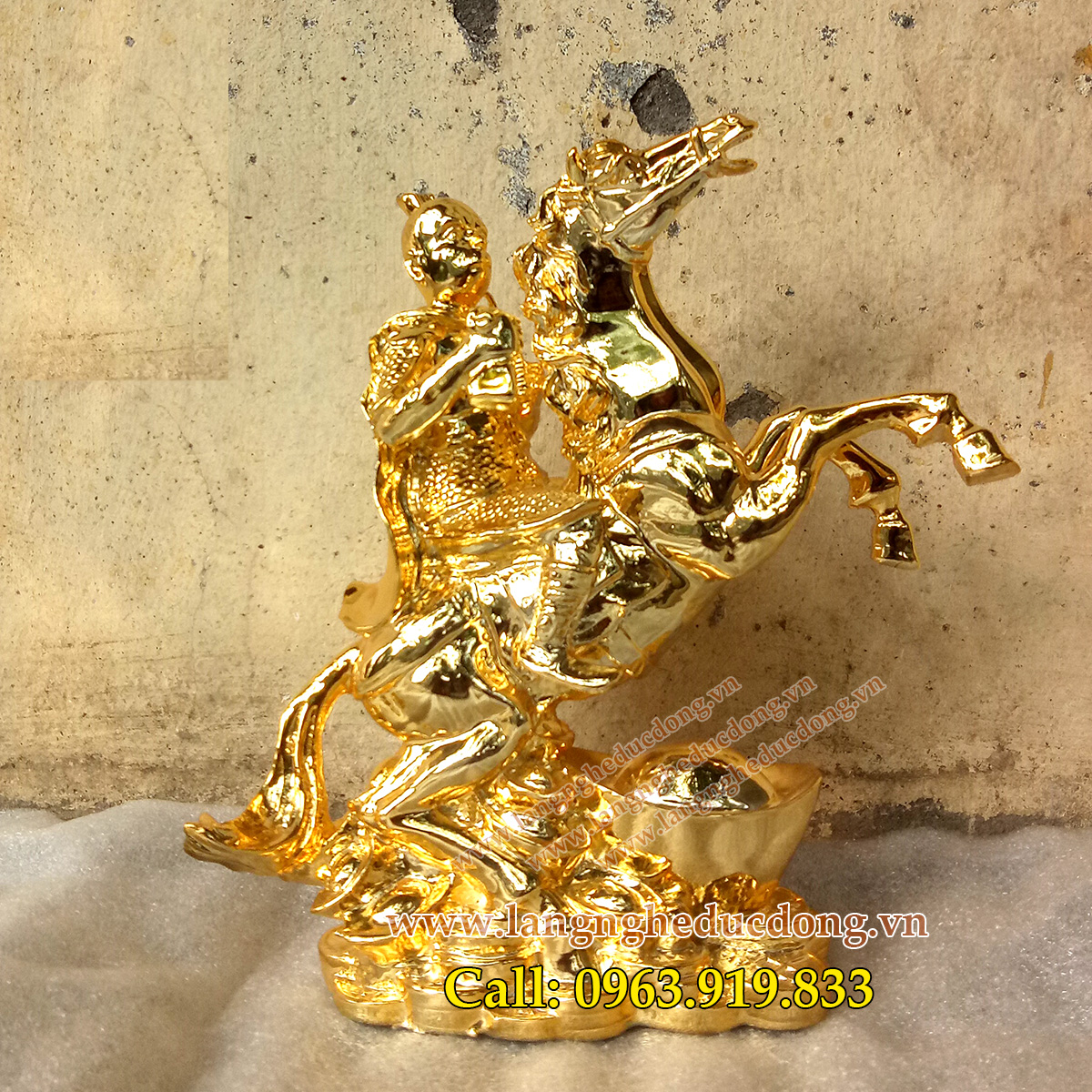 langngheducdong.vn - tượng phong thủy, ngựa đồng, ngựa phong thủy mạ vàng