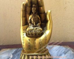 langngheducdong.vn - Bàn tay Phật Quan Âm Bồ Tát, bàn tay phật bằng đồng