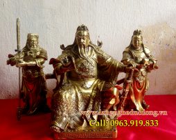 langngheducdong.vn - Bộ tượng tam thánh 18cm, tượng Quan Vân Trường