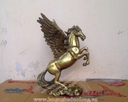 langngheducdong.vn - tượng ngựa có cánh bằng đồng cao 25cm, tượng ngựa đồng