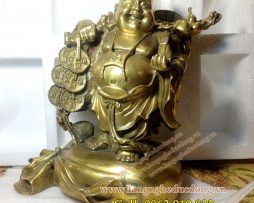 langngheducdong.vn - Tượng Phật Di Lạc gánh vàng cao 25cm, mẫu tượng dilac gánh vàng