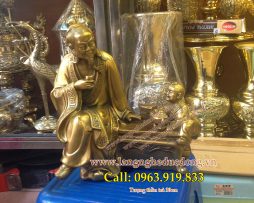 langngheducdong.vn - Tượng thần trà, tượng thần trà bằng đồng cao 30cm, tượng đồng