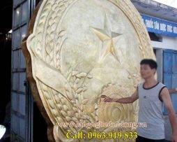 langngheducdong.vn - Quốc huy đường kính 3m, quốc huy bằng đồng 1.5ly