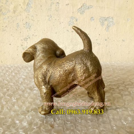 langngheducdong.vn - Tượng chó đồng trang trí, tượng phong thủy, mẫu chó bằng đồng, tượng đồng