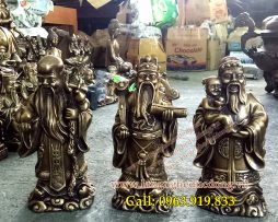 langngheducdong.vn - bộ tượng tam đa bằng đồng vàng cao 23cm