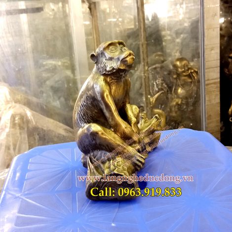langngheducdong.vn - tượng khỉ đồng, mẫu tượng khỉ bằng đồng, vật phẩm phong thủy bằng đồng
