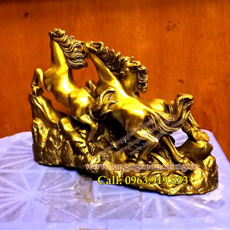 langngheducdong.vn - tượng phong thủy, tượng ngựa đồng, tam mã bằng đồng, ngựa tam mã