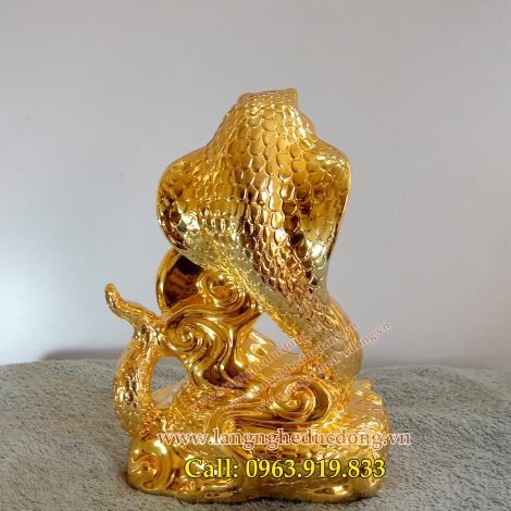 langngheducdong.vn - đồ phong thủy bằng đồng, rắn mạ vàng nano, rắn phong thủy mạ vàng
