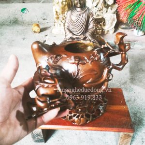 đỉnh đồng, đỉnh quả đào, đỉnh mẫu quả đào, quả đào bằng đồng vàng, quả đào giả cổ