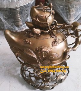 đỉnh đồng mẫu quả đào 40cm