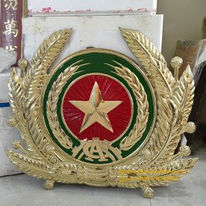 huy hiệu CA bằng đồng lá