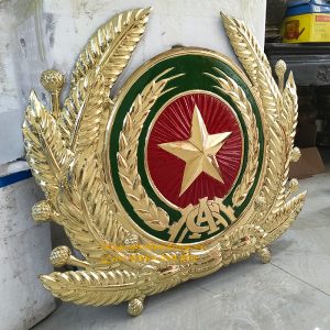 huy hiệu CA bằng đồng lá