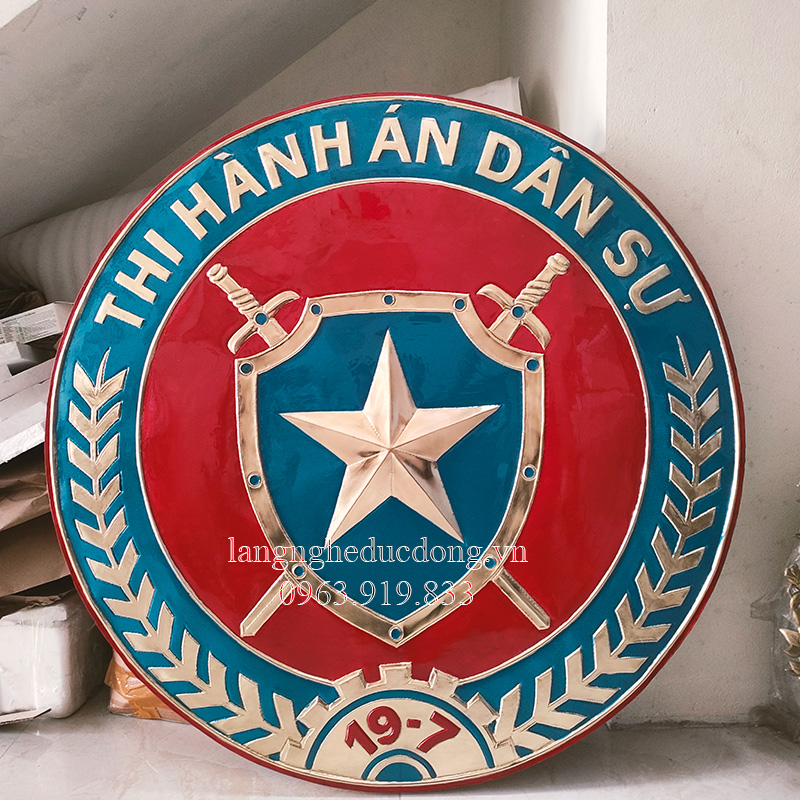 logo bằng đồng, logo thi hành án, logo đồng vàng
