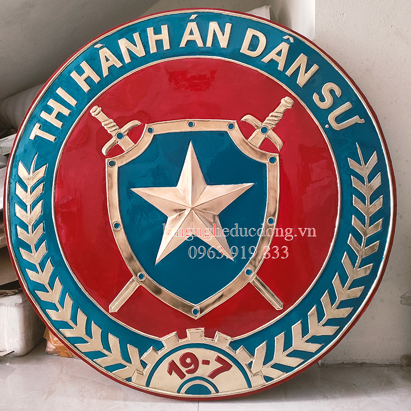 logo bằng đồng, logo thi hành án, logo đồng vàng