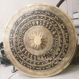 trống đồng, mặt trống đồng vàng, mặt trống đồng đường kính 1,5m