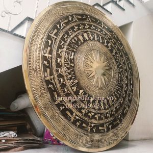trống đồng, mặt trống đồng vàng, mặt trống đồng đường kính 1,5m