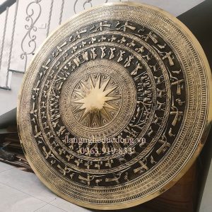 trống đồng, mặt trống đồng vàng, mặt trống đồng đường kính 1,5m