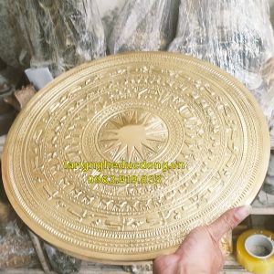 Mặt trống đồng đường kính 40cm đánh bóng