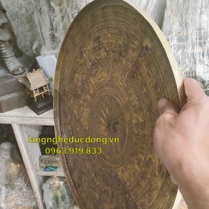 Mặt trống đồng đường kính 40cm đánh bóng