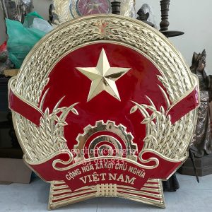 quốc huy, quốc huy bằng đồng, quốc huy đồng vàng, mẫu quốc huy việt nam