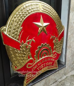 quốc huy, quốc huy bằng đồng, quốc huy đồng vàng, kích thước quốc huy, quốc huy việt nam