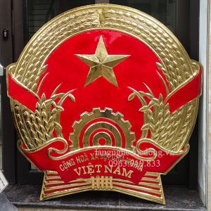 quốc huy, quốc huy bằng đồng, quốc huy đồng vàng, kích thước quốc huy, quốc huy việt nam