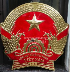 quốc huy, quốc huy bằng đồng, quốc huy đồng vàng, kích thước quốc huy, quốc huy việt nam