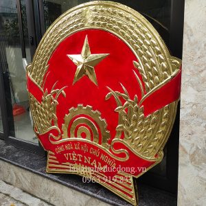 quốc huy, quốc huy bằng đồng, quốc huy đồng vàng, kích thước quốc huy, quốc huy việt nam