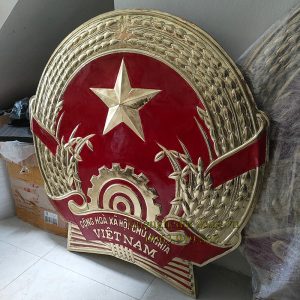 quốc huy, quốc huy bằng đồng, quốc huy đồng vàng, quốc huy việt nam, quốc huy 90cm