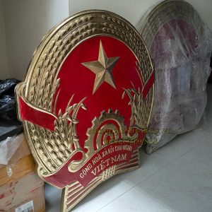 quốc huy, quốc huy bằng đồng, quốc huy đồng vàng, quốc huy việt nam, quốc huy 90cm