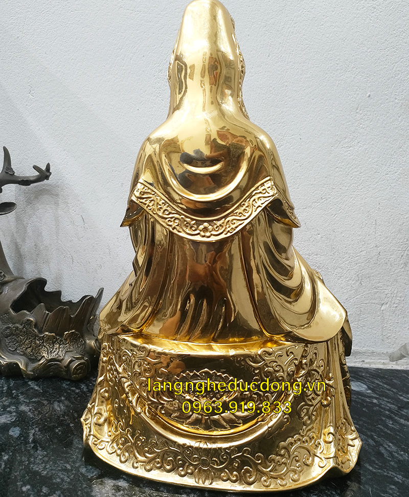 tượng phật, tượng quan âm, phật quan âm dát vàng, tượng phật dát vàng