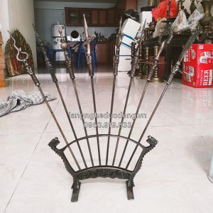 bộ binh khí bằng đồng, bộ bát bửu bằng đồng, bát bửu cỡ nhỏ, bán bộ bát bửu