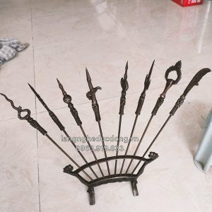 bộ binh khí bằng đồng, bộ bát bửu bằng đồng, bát bửu cỡ nhỏ, bán bộ bát bửu