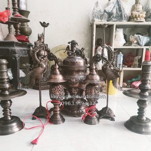 đỉnh đồng, bộ đỉnh đồng, bộ đỉnh đồng vàng, bộ đỉnh ngũ sự, bộ đỉnh hoa sòi