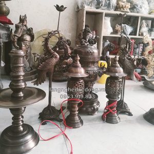 đỉnh đồng, bộ đỉnh đồng, bộ đỉnh đồng vàng, bộ đỉnh ngũ sự, bộ đỉnh hoa sòi