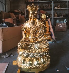 tượng địa tạng, địa tang vương bồ tát, tượng địa tạng bằng đồng, tượng địa tạng dát vàng, tượng đồng địa tạng