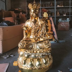 tượng địa tạng, địa tang vương bồ tát, tượng địa tạng bằng đồng, tượng địa tạng dát vàng, tượng đồng địa tạng