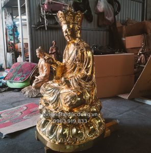 tượng địa tạng, địa tang vương bồ tát, tượng địa tạng bằng đồng, tượng địa tạng dát vàng, tượng đồng địa tạng