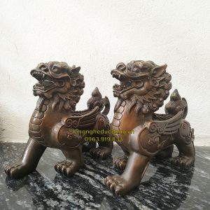 tỳ hưu, tỳ hưu đồng, tỳ hưu bằng đồng, vật phẩm phong thuỷ bằng đồng, đồ đồng phong thuỷ