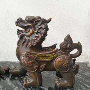 tỳ hưu, tỳ hưu đồng, tỳ hưu bằng đồng, vật phẩm phong thuỷ bằng đồng, đồ đồng phong thuỷ