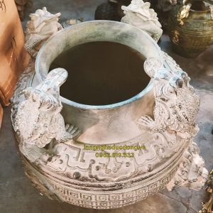 hũ 4 cóc, hũ chiêu tài, hũ bằng đồng, hũ 4 cóc giả cổ
