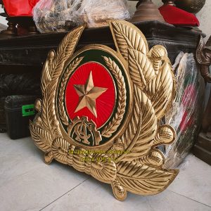 huy hiệu công an, logo công an, huy hiệu bằng đồng, logo công an bằng đồng