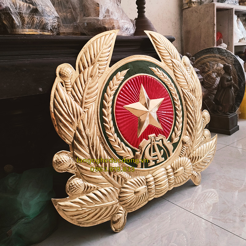 Huy Hiệu Công An Nhân Dân Bằng Đồng Thúc Nổi – Kích Thước 60x70cm