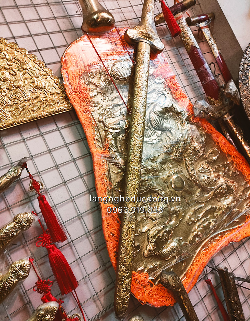 KIẾM ĐỒNG PHONG THỦY 60CM – kiếm gò bằng đồng, kiếm lưỡi đồng, vật phẩm phong thuỷ