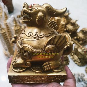 tỳ hưu bằng đồng, vật phẩm phong thuỷ bằng đồng, tỳ hưu, kỳ hưu, đồ đồng phong thuỷ